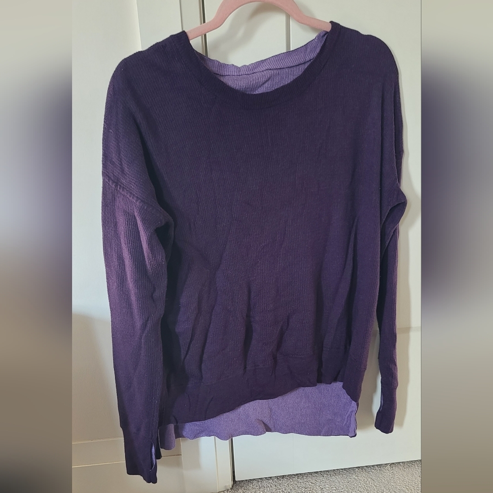 lululemon athletica Deep Purple Crew Neck Sweater